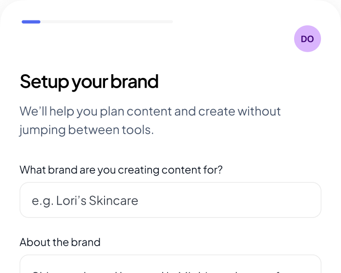 Tell the AI about your brand