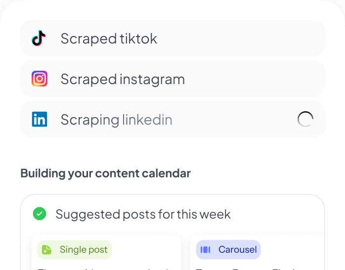 Get a calendar built from real data